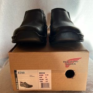 NEW MENS “Red Wing Shoes” Black Leather Slip On Loafer Shoes Size 9D Width